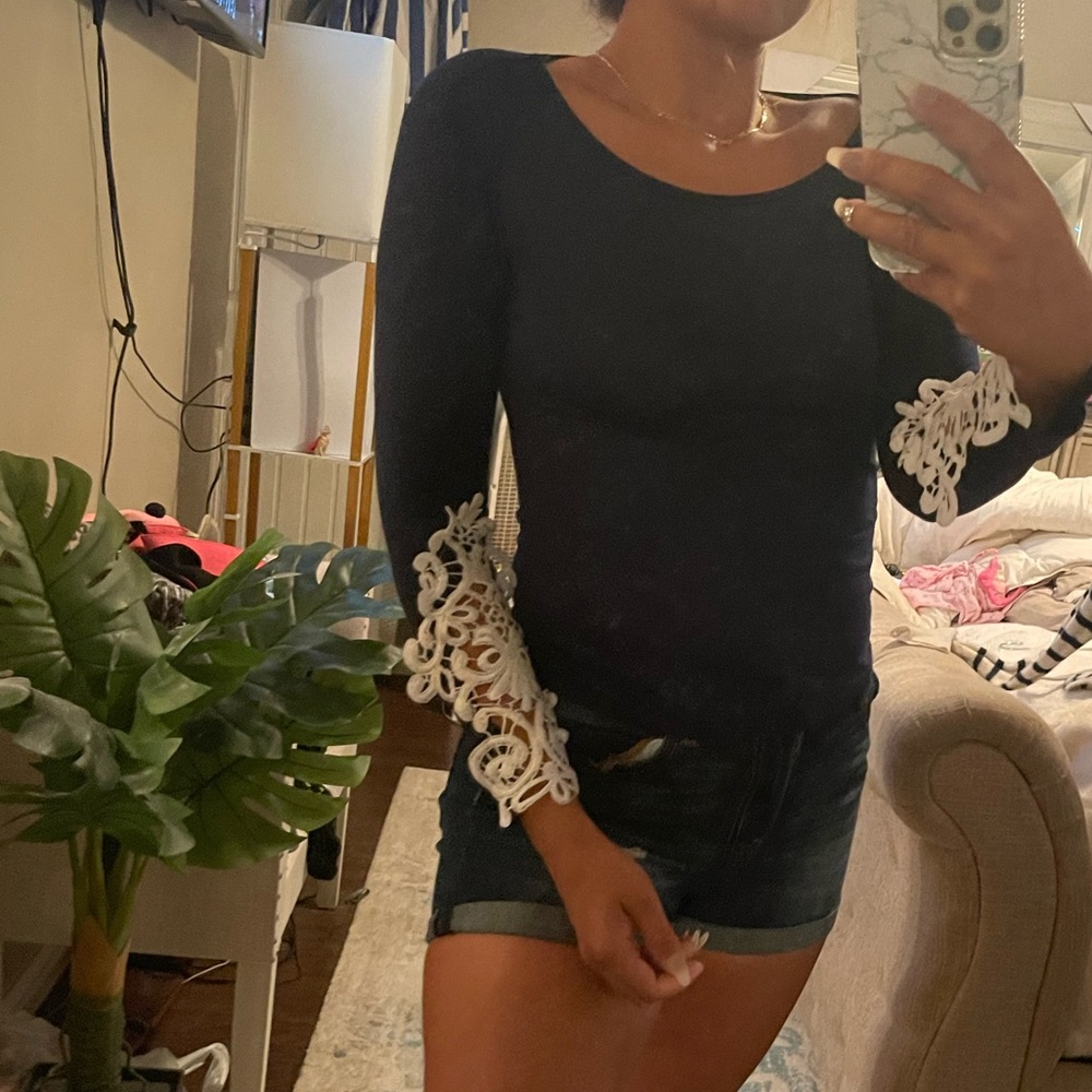 Dark blue blouse